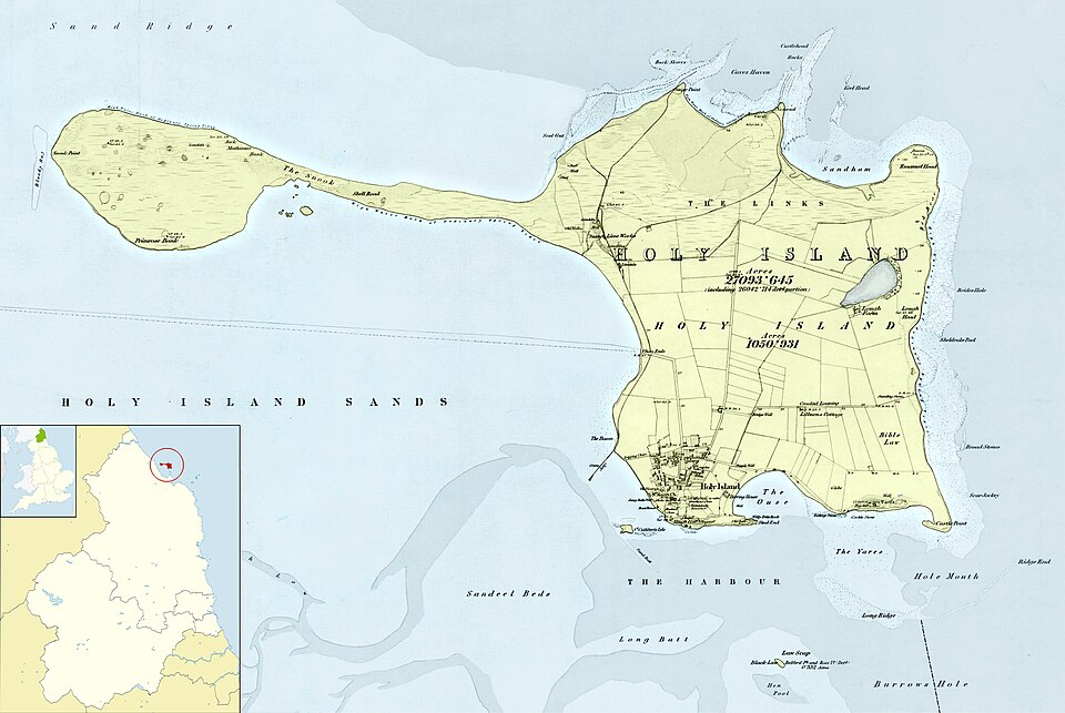 Holy Island Map - Location and causeway crossing